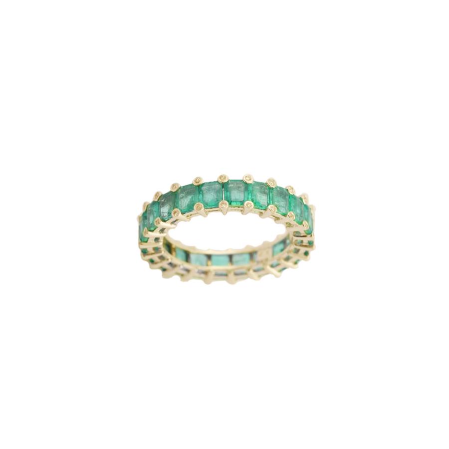 ANELLO VERETTA INTERA SMERALDI ORO GIALLO - SME: 4.01 - BRIL 0.14 - CEDRO