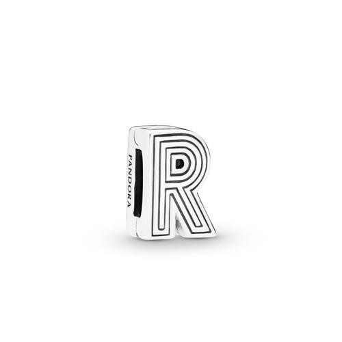 PANDORA REFLEXIONS LETTER R SILVER CLIP CHARM - PANDORA