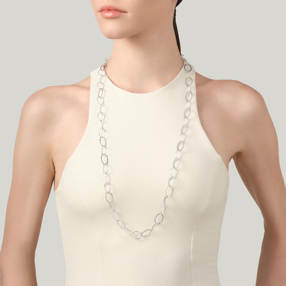 COLLANA MAGLIA OVALE ALTERNATA CM 90 - RASPINI
