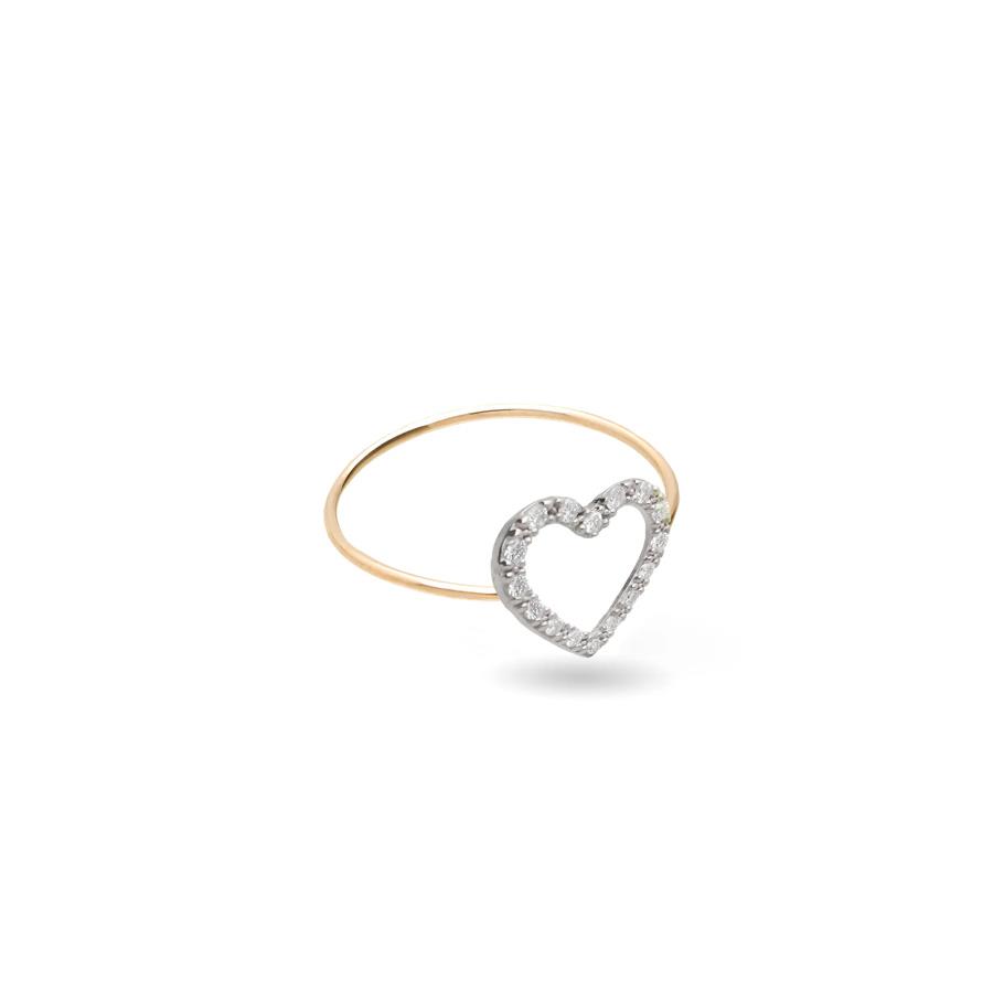 AN CUPIDO AU G 9KT CUORE AU B 9KT + 16 BT 0,10 CT / MIS.16 - RUBINIA