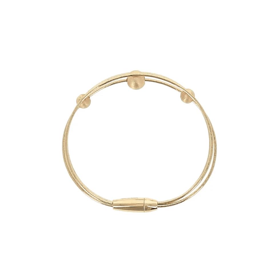 BRACCIALE E FILI "DNA" GIALLO LUCIDO 3 SFERE - PESAVENTO