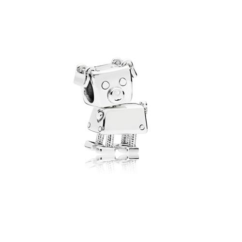 ROBOT DOG SILVER CHARM WITH WHITE ENAMEL - PANDORA