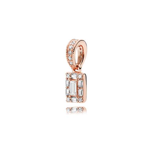 ICE CUBE PANDORA ROSE PENDANT WITH CLEAR CUBIC ZIRCONIA - PANDORA