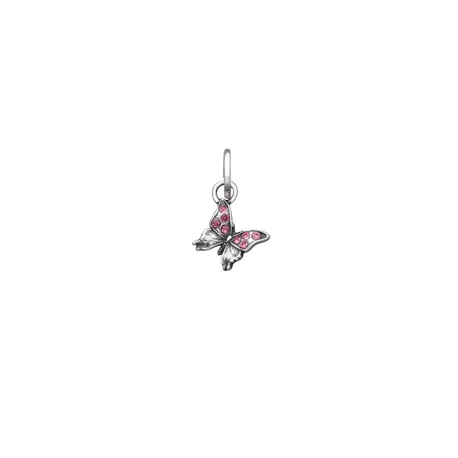 MINI CHARM FARFALLA CRYSTAL ROSA - RASPINI