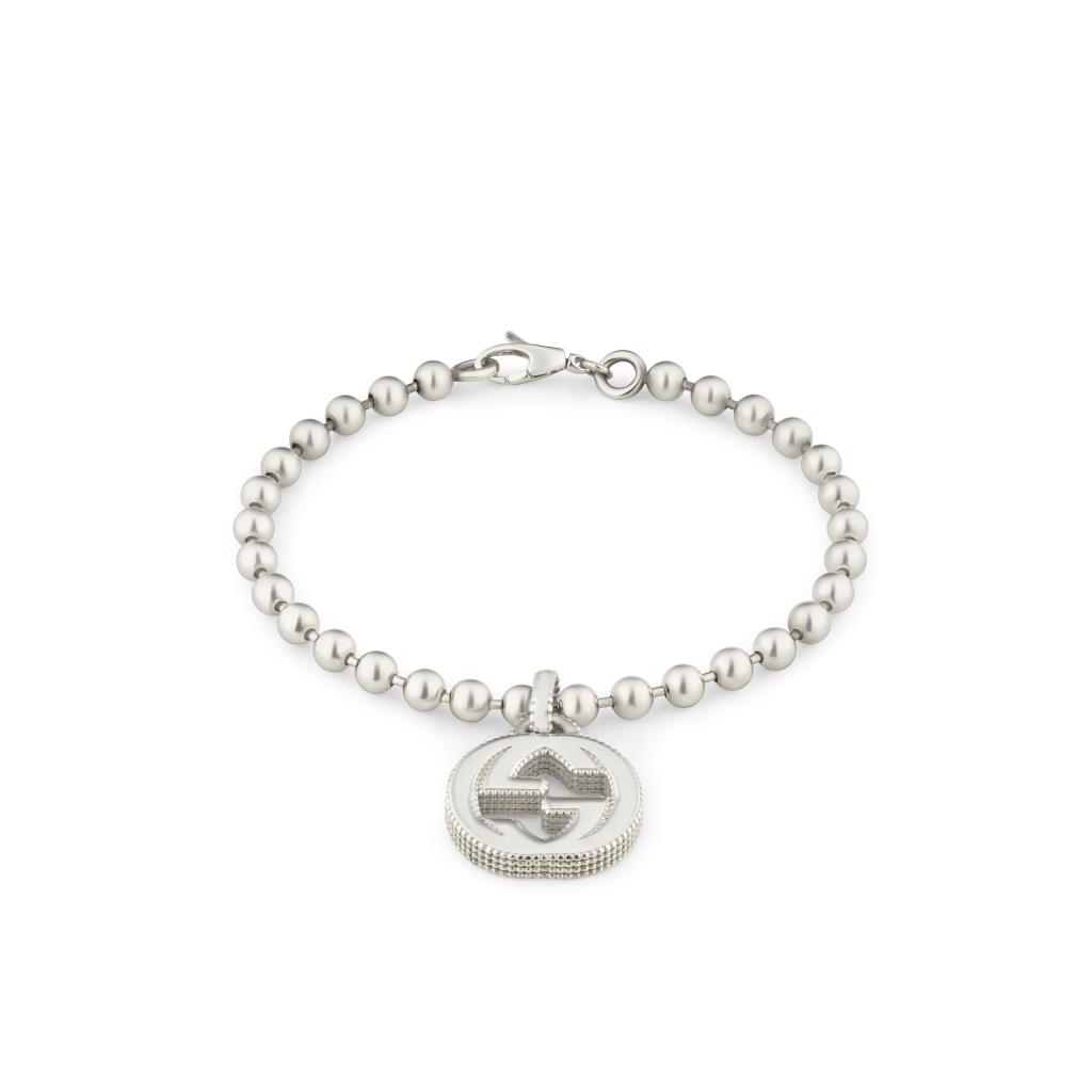 BRACCIALE CON CIONDOLO GG - 17 CM - GUCCI SILVER JEWELRY