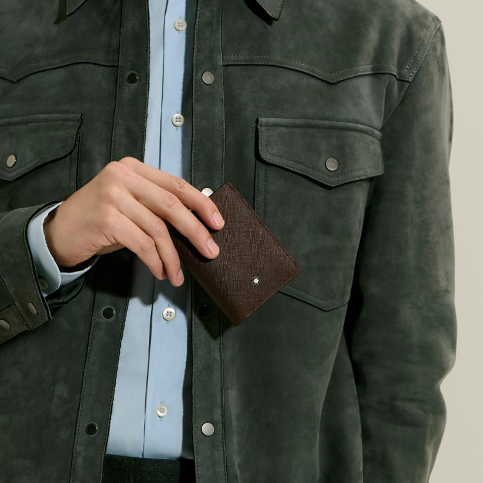 MINI WALLET 4CC IN SARTORIAL LEATHER - MONTBLANC