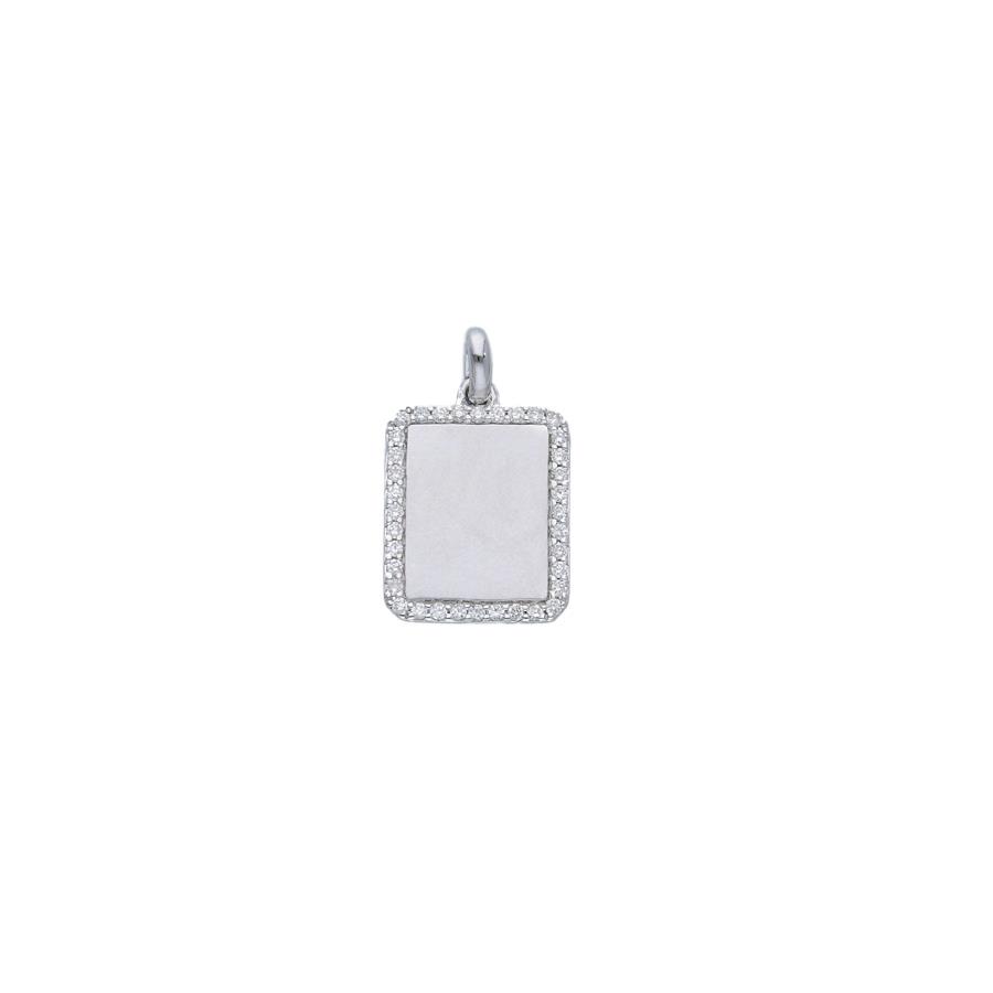 MEDAGLIETTA BIANCO SATINATO CON CORNICE BRILL 0.10 - CEDRO