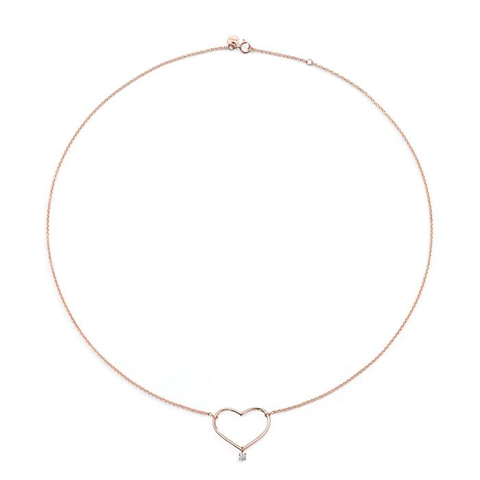 COLLANA CUORE DIAMANTE 0.03 - BURATO