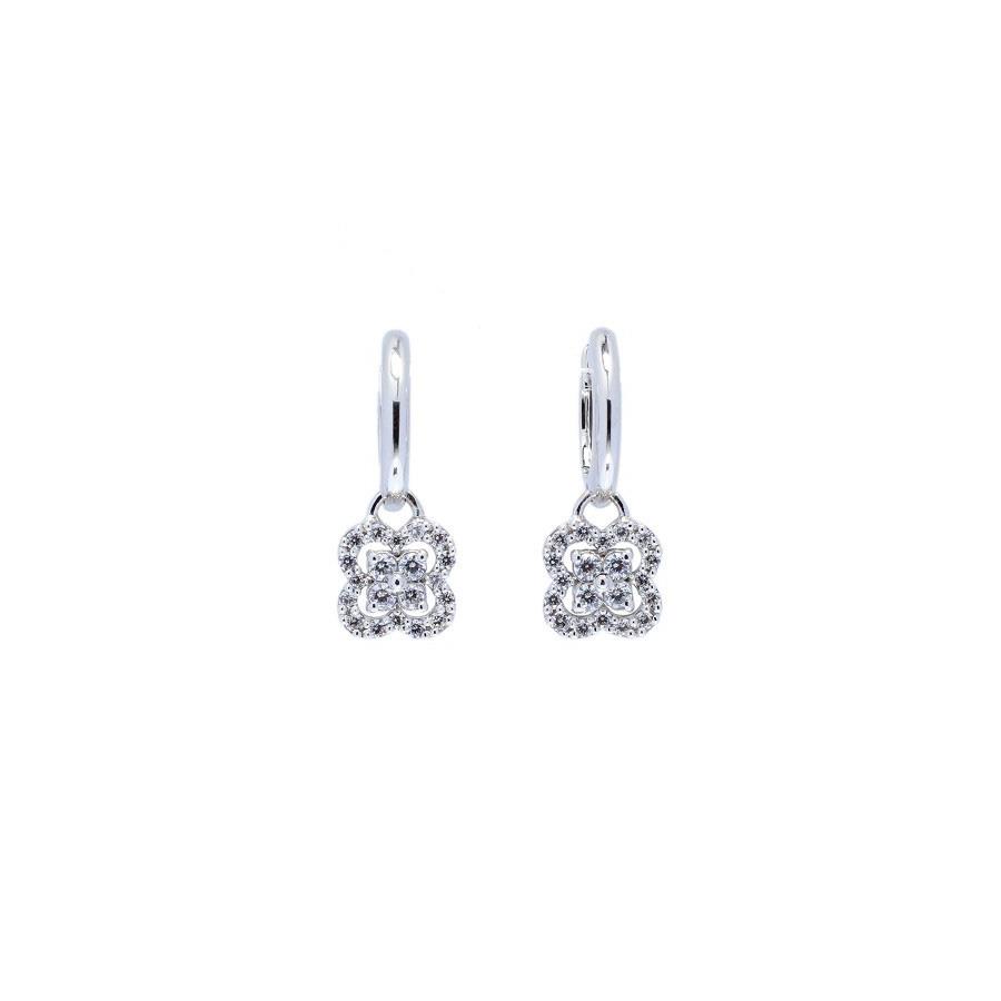 CERCHIO CON DOPPIO FIORE DIAMANTI 0.62 - BUONOCORE