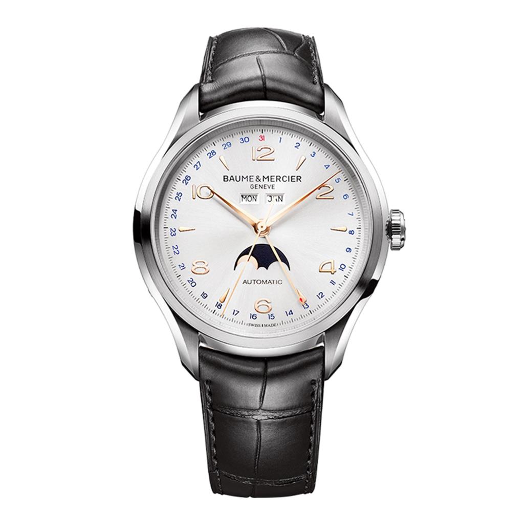 CLIFTON AUTOMATICO CALENDARIO ANNUALE, CASSA IN ACCIAIO 43 MM, CINTURINO ALLIGATORE - BAUME & MERCIER