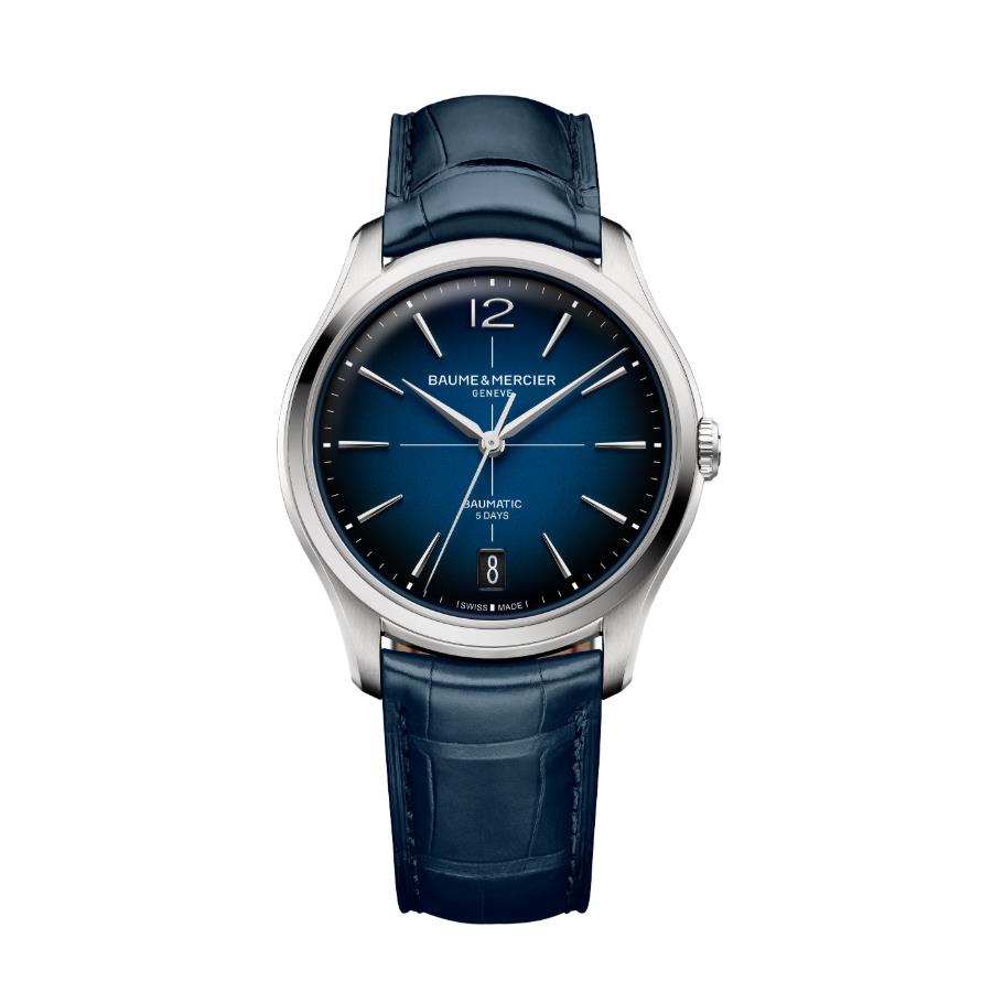 CLIFTON BAUMATIC  39MM ACC / PELLE QUADRANTE BLUE - BAUME & MERCIER