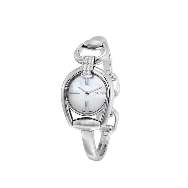 DIAMANTISSIMA IN ACCIAIO QUADRANTE MADREPERLA 12 DIAMANTI - GUCCI TIMEPIECES