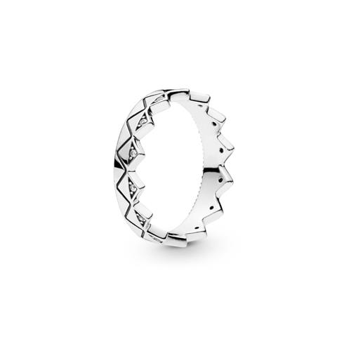 CROWN SILVER RING WITH CLEAR CUBIC ZIRCONIA - PANDORA
