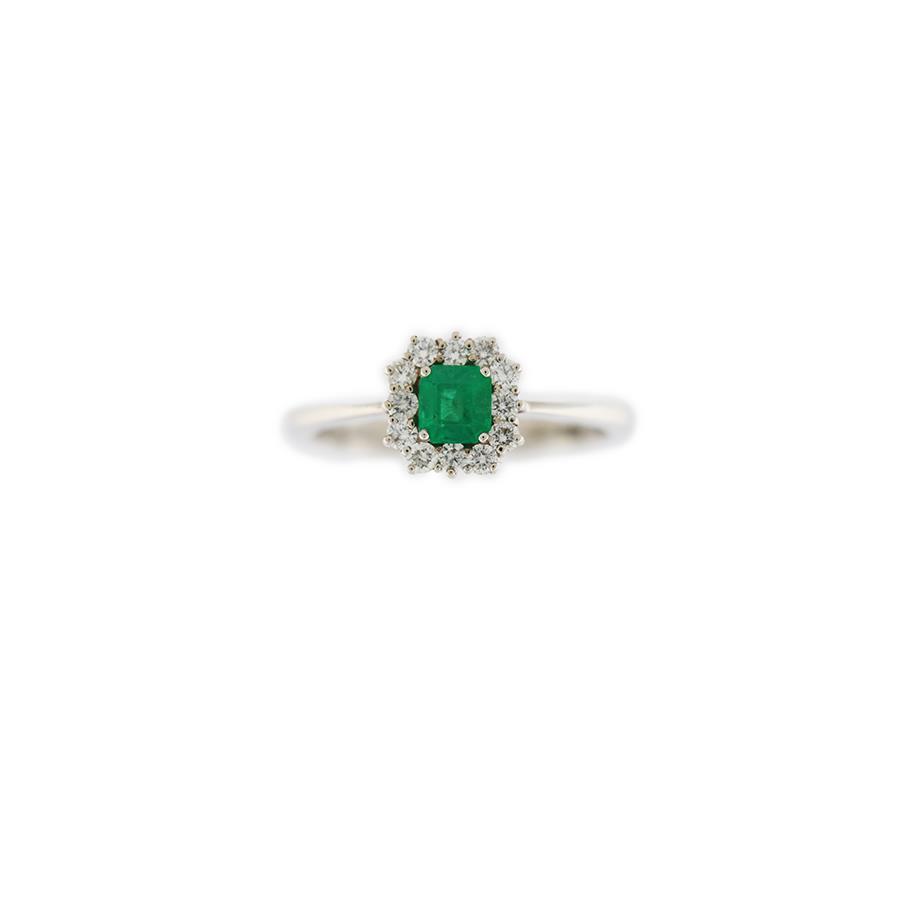 ANELLO ORO BIANCO DIAMANTI KT 0.23 - SME 0.40 - CRIERI