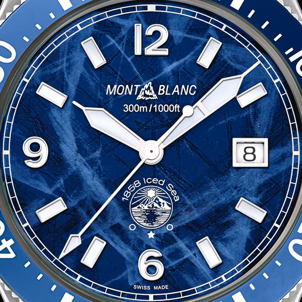 MONTBLANC ICE SEA AUTOMATIC DATE CINTURINO ACCIAIO - MONTBLANC