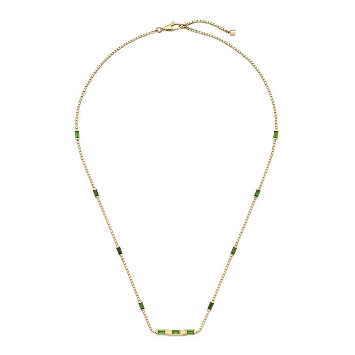 COLLANA LINK TO LOVE ORO GIALLO 18KT E TORMALINE VERDE - GUCCI FINE JEWELRY