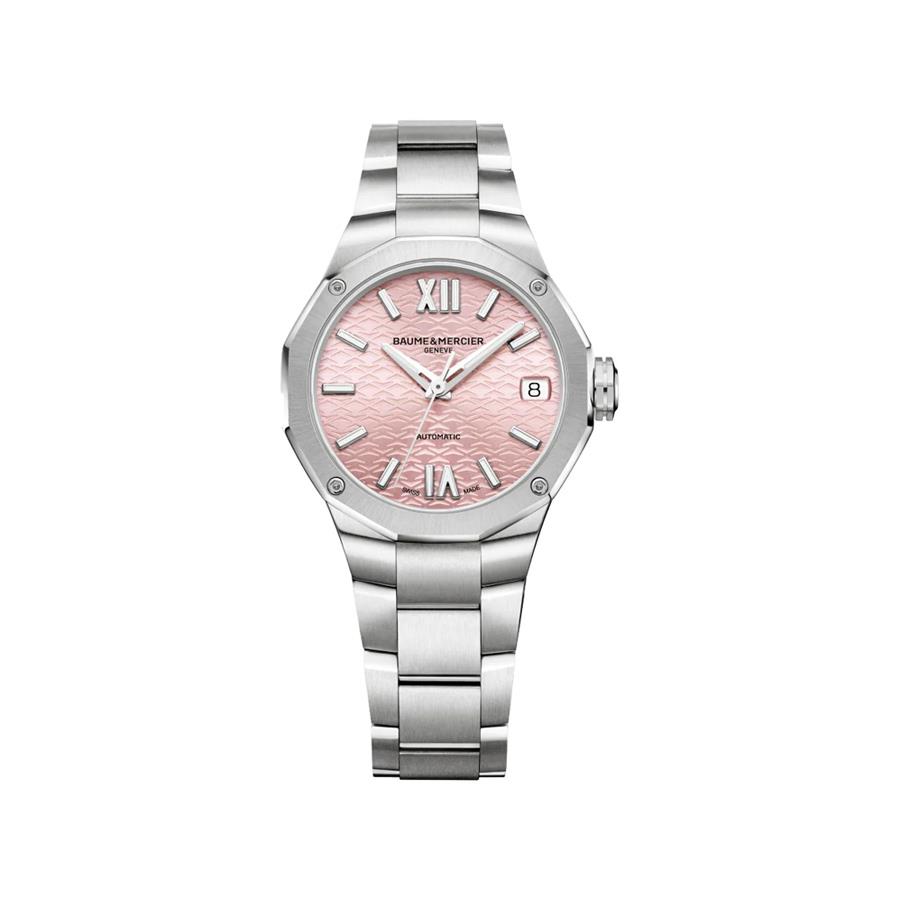 RIVIERA LADIES ACCIAIO, AUTOMATICO, DODECAGONALE, 33 MM QUADRANTE ROSA - BAUME & MERCIER