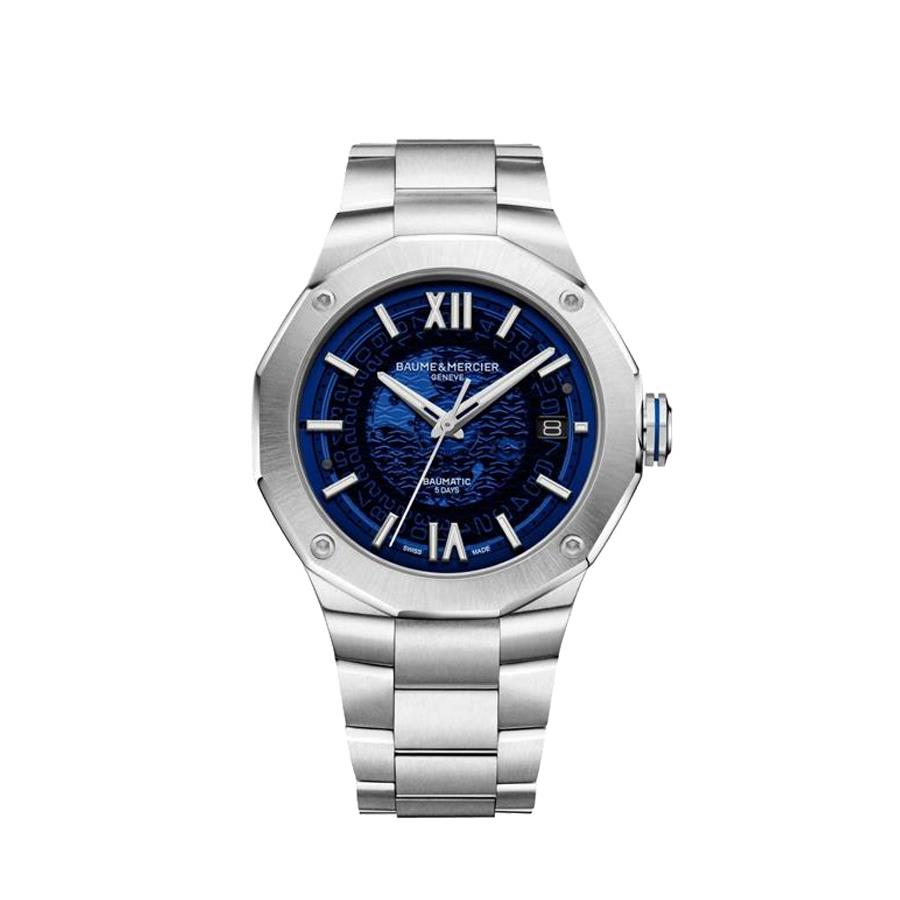 RIVIERA ACCIAIO ACCIAIO QUADRANTE BLU BAUMATIC - BAUME & MERCIER