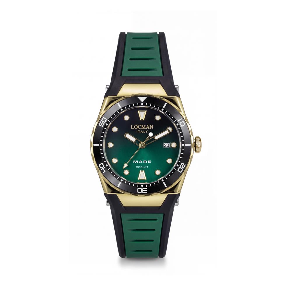 MARE 300 MT SOLO TEMPO 40 MM - QUADRANTE VERDE CINTURINO SILICONE - LOCMAN