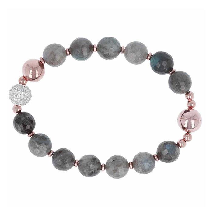 BRACCIALE ROSE GOLD/PYRITE - CHIUSURA CALAMITA - BRONZALLURE