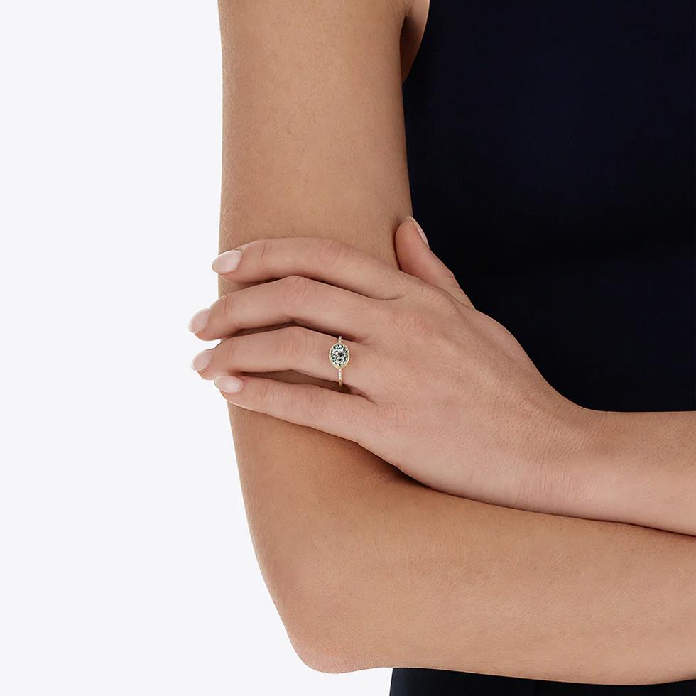 ANELLO CON DIAMANTI E TOPAZIO BLU - NANIS