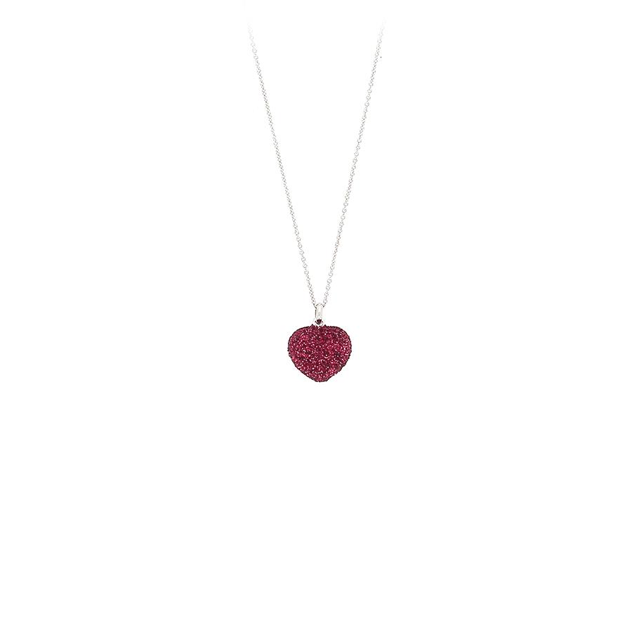 COLLANA RODIO LUCIDO ROSSO PARIGI - PESAVENTO
