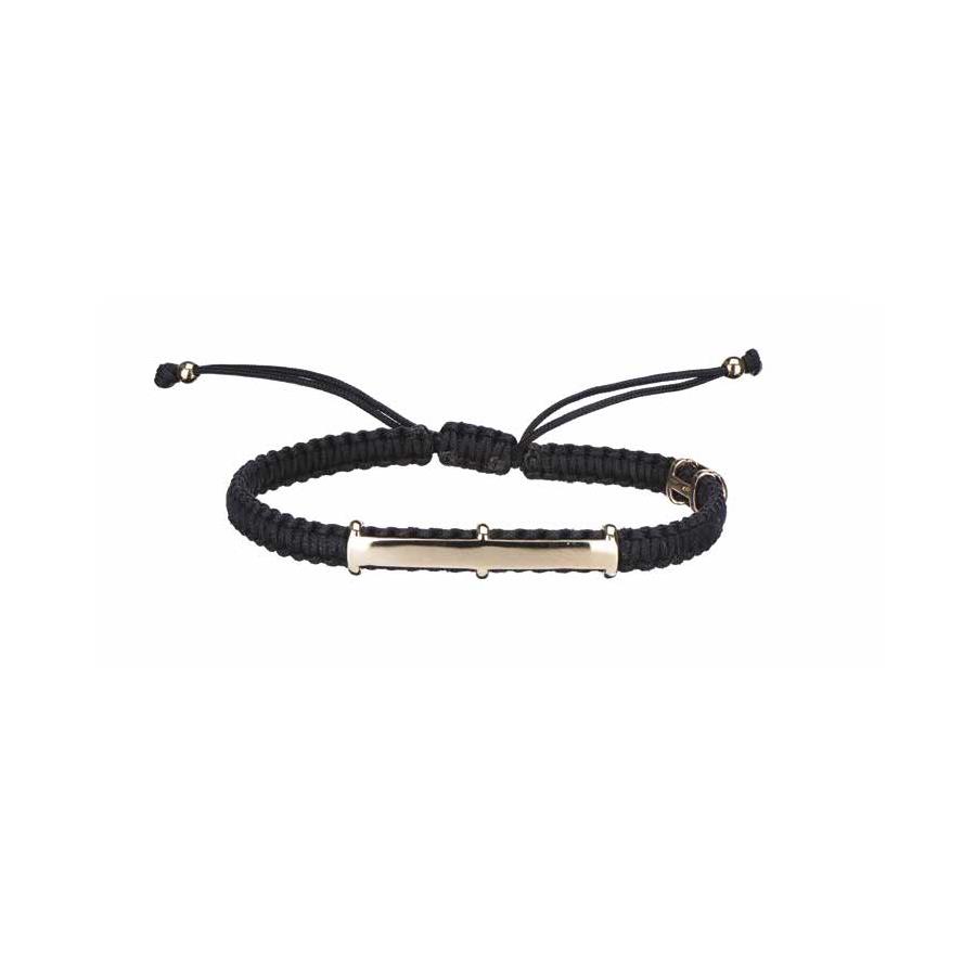 BRACCIALE IN ORO 18 KT E CORDURA NAUTICA CON 2 ARCHI ORO 18 KT - CONCORDIA