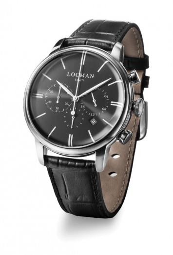 CLASSIC CRONO ACC/PELLE NERO/NERO - LOCMAN