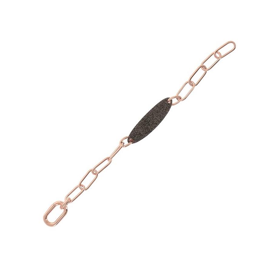 BRACCIALE CATENA ROSA LUCIDO POLVERE BRONZO - PESAVENTO