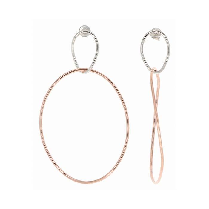 ORECCHINI DOPPI WAVE GRANDI LUCIDI - PESAVENTO