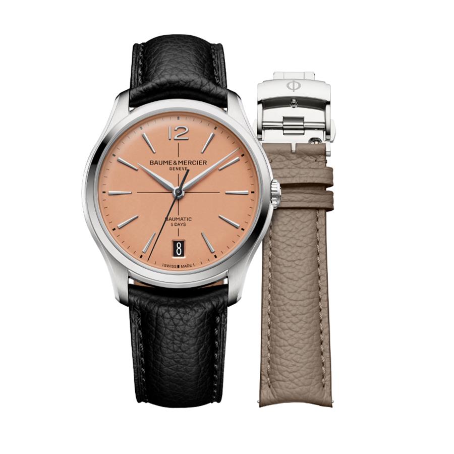 CLIFTON 10778 - OROLOGIO AUTOMATICO, DATARIO - 39 MM COLORE SALMONE - IL CLIFTON 10778, LIMITATO A 350 PEZZI - BAUME & MERCIER