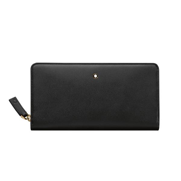 MST LONG WALLET 8CC ZIP AROUND BLACK - MONTBLANC