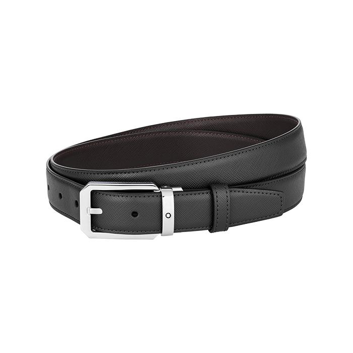 CINTURA REVERSIBILE IN PELLE NERA/MARRONE 30 MM - MONTBLANC
