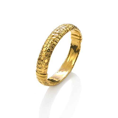 BANGLE MOON COCCODRILLO DORATO - RASPINI