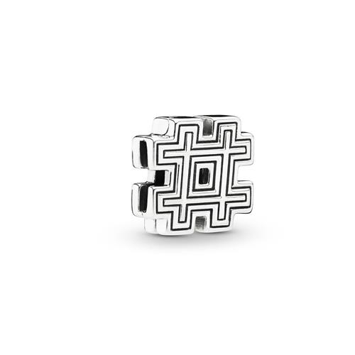 PANDORA REFLEXIONS HASHTAG SILVER CLIP CHARM - PANDORA