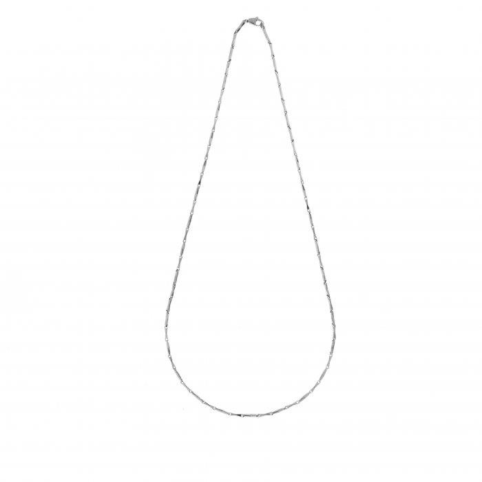 COLLANA BAMBOO ORO BIANCO 50 CM - CHIMENTO