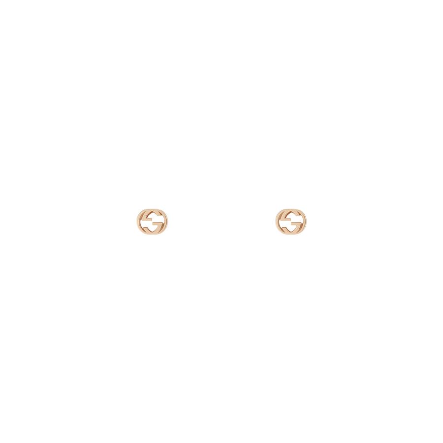 GUCCI INTERLOCKING - ORECCHINI IN ORO ROSA 18 KT  - GUCCI FINE JEWELRY