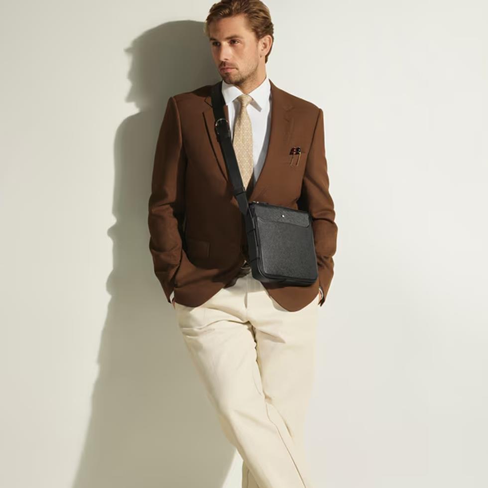 BORSA MESSENGER VERTICALE IN PELLE SARTORIAL - COLORE NERO - MONTBLANC