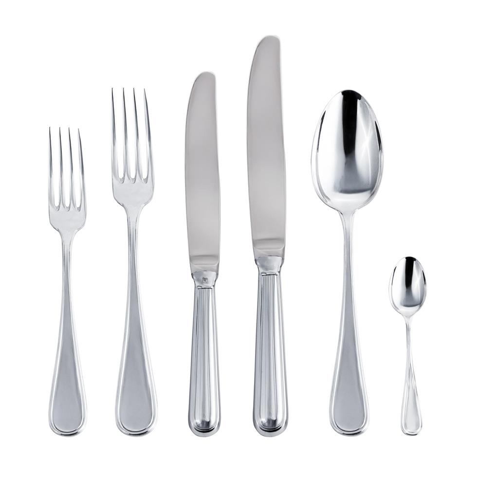 Servizio tavola 77 pezzi in Silver Plated, modello Anglia - PAMPALONI