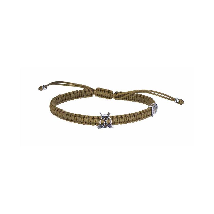 BRACCIALE IN ORO 18 KT E CORDURA NAUTICA CON SOGGETTO GOLF IN ORO 18 KT - CONCORDIA