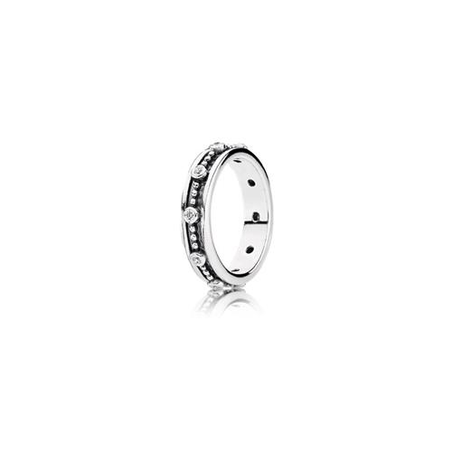 SILVER RING WITH CUBIE ZIRCONIA - MISURA 52 - PANDORA