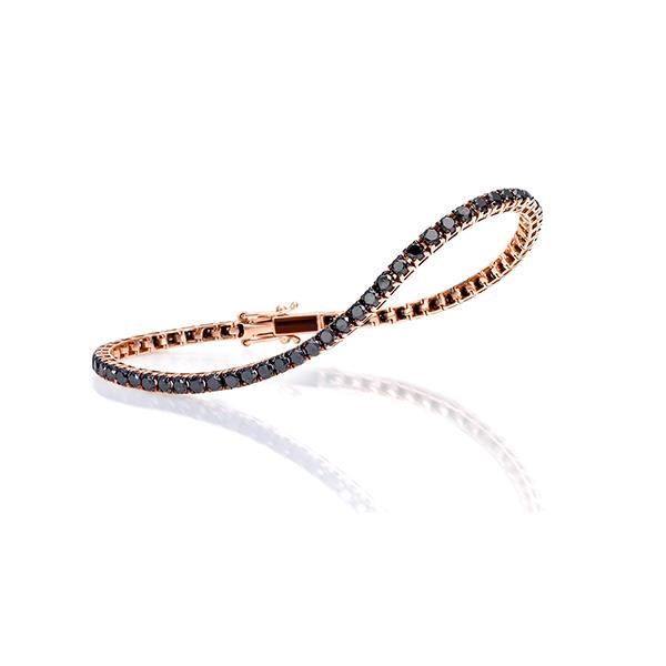 TENNIS COLOR - ORO ROSA E DIAMANTI NERI 21 CM KT 5.15 - CRIERI