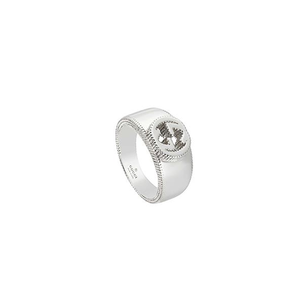ANELLO CON MOTIVO GG IN ARGENTO MISURA 15 - GUCCI SILVER JEWELRY