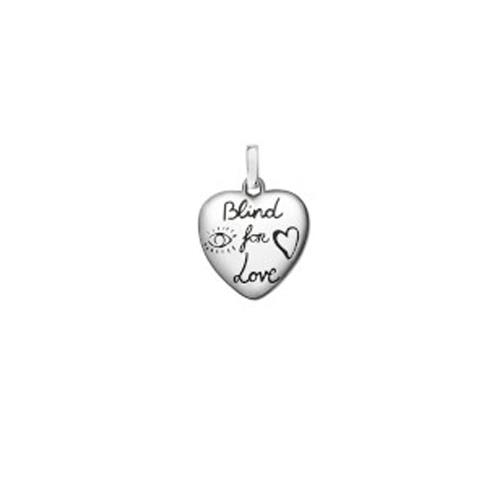 CHARM BLIND FOR LOVE IN ARGENTO ANTICATO - GUCCI SILVER JEWELRY