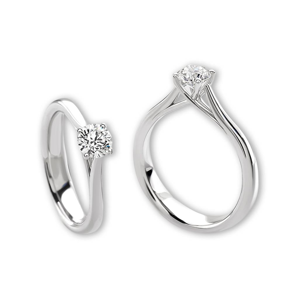 ANELLO SOLITARIO IN ORO BIANCO GR. 4.70 - BRILL. 0.60 CERT G VS - GIORGIO VISCONTI