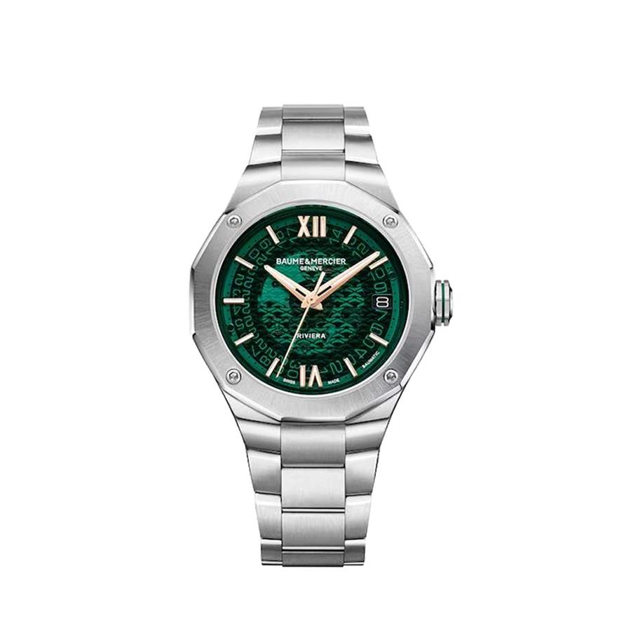 RIVIERA 10770 - OROLOGIO AUTOMATICO 39 MM - QUADRANTE A SPECCHIO VERDE - BAUME & MERCIER