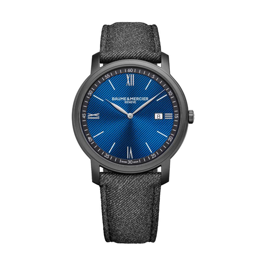 CLASSIMA 42MM ACC QUADRANTE BLU GODRON - CASSA ADLC NERA OPACA - BAUME & MERCIER