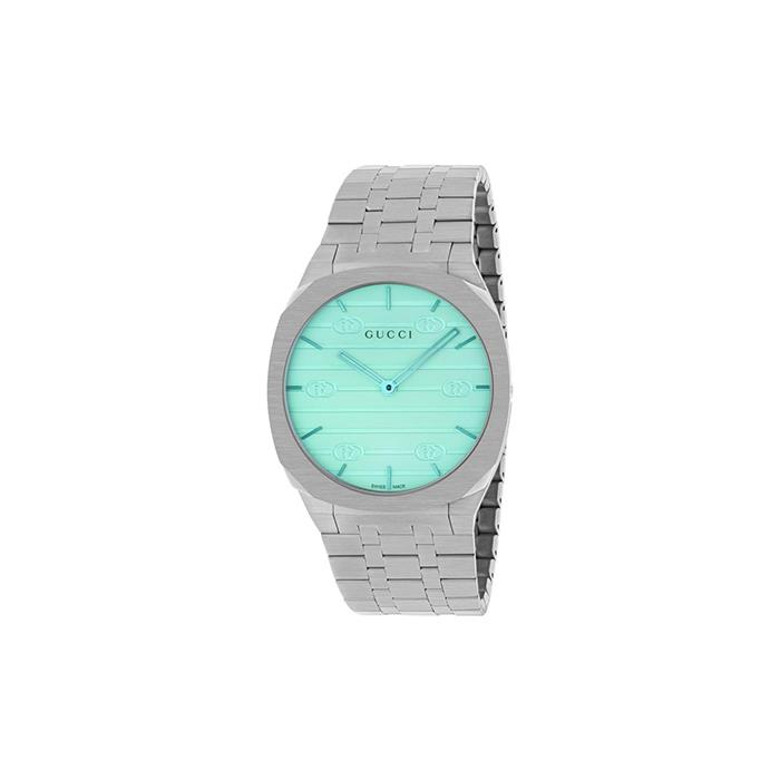 GUCCI 25H - 36 MM ACC/ACC QUADRANTE BLUE OCEANO - GUCCI TIMEPIECES