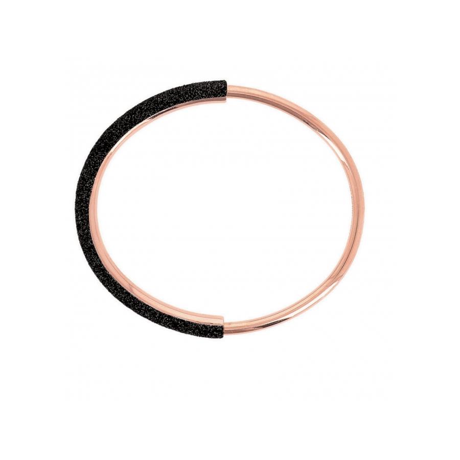 BRACCIALE ROSA LUCIDO POLVERE NERO - PESAVENTO