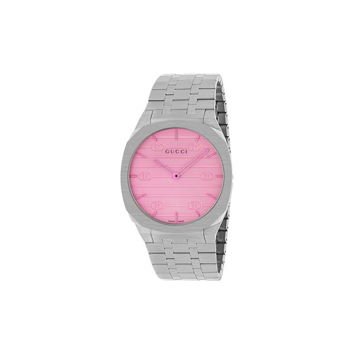 GUCCI 25H - 36 MM ACC/ACC QUADRANTE VIOLA CHIARO - GUCCI TIMEPIECES